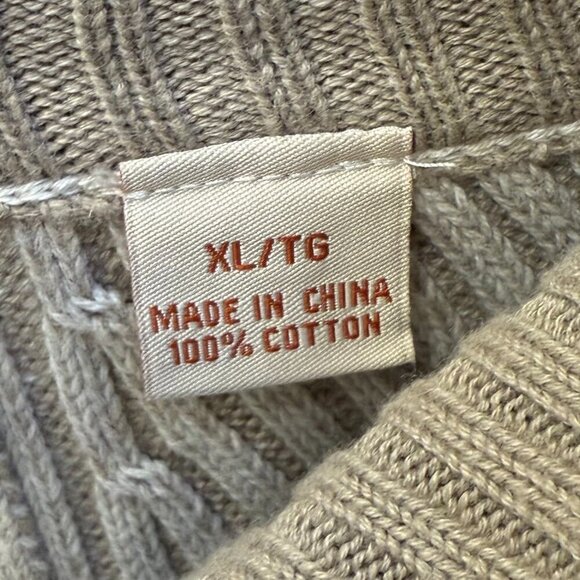 Tommy Bahama Cotton 1/2 Zip Weave Design Sweater Size XL - Picture 4 of 7